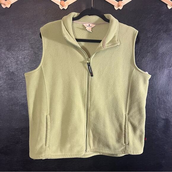 Woolrich Pale Green Fleece Vest Size XL‎ - Picture 1 of 9